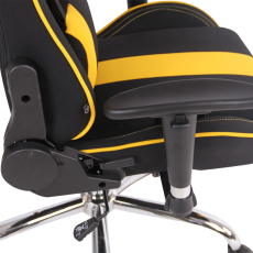 Kancelárska stolička Limit XM s masážnou funkciou, textil, čierna / žltá - 7