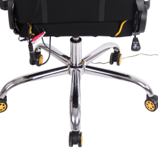Kancelárska stolička Limit XM s masážnou funkciou, textil, čierna / žltá - 8