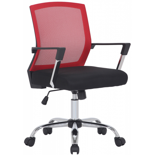 Kancelárska stolička Mableton, čierna/červená - 1