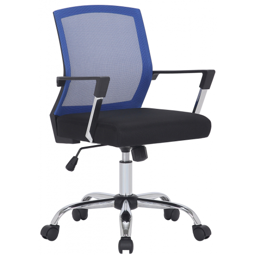 Kancelárska stolička Mableton, čierna/modrá - 1