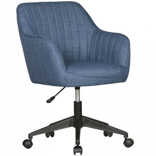 Kancelárska stolička Mara, textilná poťahovina, modrá - 1