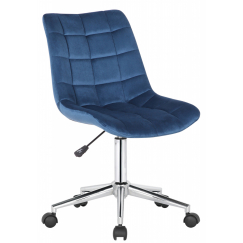 Kancelárska stolička Medford, zamat, modrá