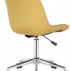 Kancelárska stolička Medford, zamat, žltá - 4