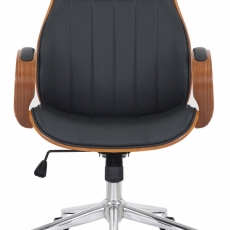 Kancelárska stolička Melilla, syntetická koža, orech / čierna - 2