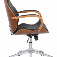 Kancelárska stolička Melilla, syntetická koža, orech / čierna - 3