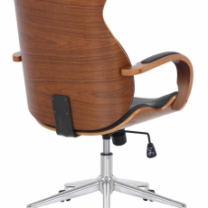 Kancelárska stolička Melilla, syntetická koža, orech / čierna - 4