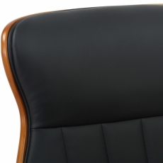 Kancelárska stolička Melilla, syntetická koža, orech / čierna - 5