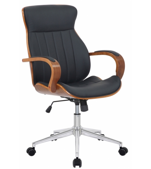 Kancelárska stolička Melilla, syntetická koža, orech / čierna
