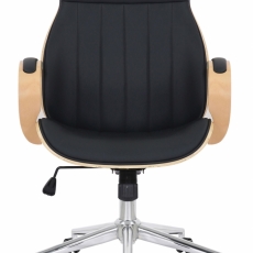 Kancelárska stolička Melilla, syntetická koža, prírodná / čierna - 2