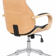 Kancelárska stolička Melilla, syntetická koža, prírodná / čierna - 4