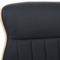 Kancelárska stolička Melilla, syntetická koža, prírodná / čierna - 5