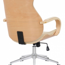 Kancelárska stolička Melilla, syntetická koža, prírodná / krémová - 4