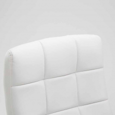 Kancelárska stolička Mikos, syntetická koža, biela - 5