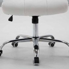 Kancelárska stolička Mikos, syntetická koža, biela - 7