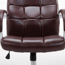Kancelárska stolička Mikos, syntetická koža, červená - 2