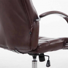 Kancelárska stolička Mikos, syntetická koža, červená - 4