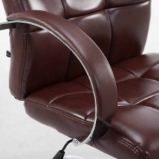 Kancelárska stolička Mikos, syntetická koža, červená - 6