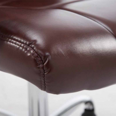 Kancelárska stolička Mikos, syntetická koža, červená - 7