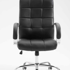 Kancelárska stolička Mikos, syntetická koža, čierna - 2