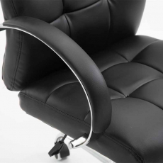 Kancelárska stolička Mikos, syntetická koža, čierna - 6