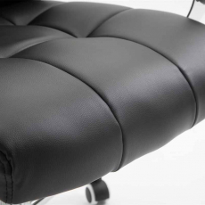 Kancelárska stolička Mikos, syntetická koža, čierna - 7
