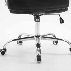 Kancelárska stolička Mikos, syntetická koža, čierna - 8