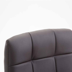 Kancelárska stolička Mikos, syntetická koža, hnedá - 5
