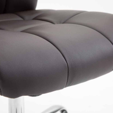 Kancelárska stolička Mikos, syntetická koža, hnedá - 7