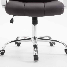 Kancelárska stolička Mikos, syntetická koža, hnedá - 8