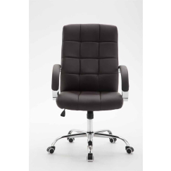 Kancelárska stolička Mikos, syntetická koža, hnedá