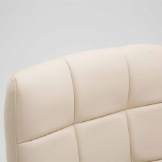 Kancelárska stolička Mikos, syntetická koža, krémová - 5
