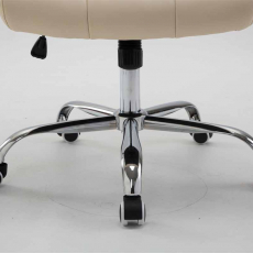 Kancelárska stolička Mikos, syntetická koža, krémová - 8