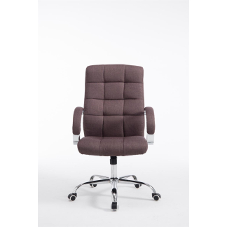 Kancelárska stolička Mikos, textil, hnedá