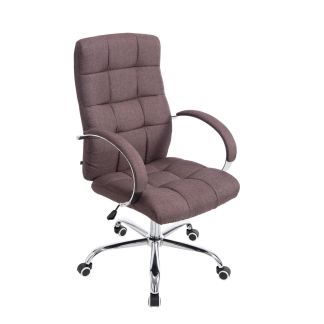 Kancelárska stolička Mikos, textil, hnedá