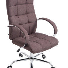 Kancelárska stolička Mikos, textil, hnedá - 1