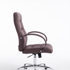 Kancelárska stolička Mikos, textil, hnedá - 3