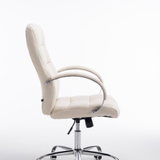 Kancelárska stolička Mikos, textil, krémová - 3