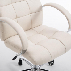 Kancelárska stolička Mikos, textil, krémová - 6