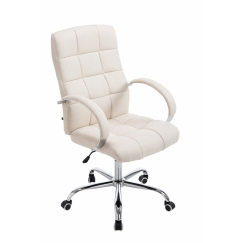 Kancelárska stolička Mikos, textil, krémová