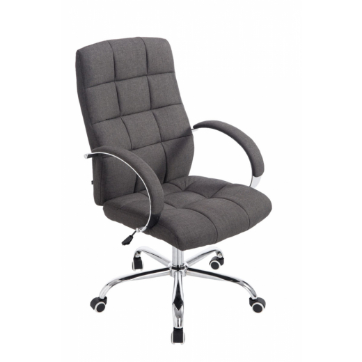 Kancelárska stolička Mikos, textil, tmavo šedá - 1