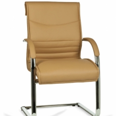 Kancelárska stolička Milano, syntetická koža, béžová - 3