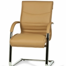 Kancelárska stolička Milano, syntetická koža, béžová - 5