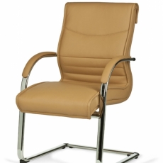 Kancelárska stolička Milano, syntetická koža, béžová - 6