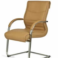Kancelárska stolička Milano, syntetická koža, béžová - 7