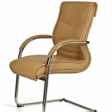 Kancelárska stolička Milano, syntetická koža, béžová - 8