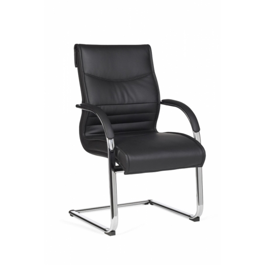 Kancelárska stolička Milano, syntetická koža, čierna - 1
