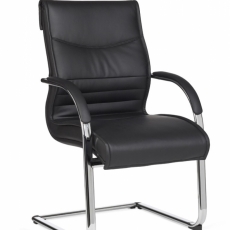 Kancelárska stolička Milano, syntetická koža, čierna - 1
