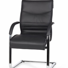 Kancelárska stolička Milano, syntetická koža, čierna - 4