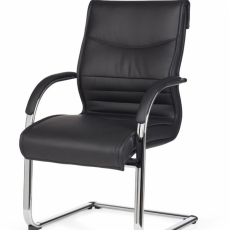 Kancelárska stolička Milano, syntetická koža, čierna - 5