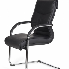 Kancelárska stolička Milano, syntetická koža, čierna - 7